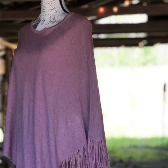 KERISMA, Fringed Poncho, EUC - Picture 3 of 9